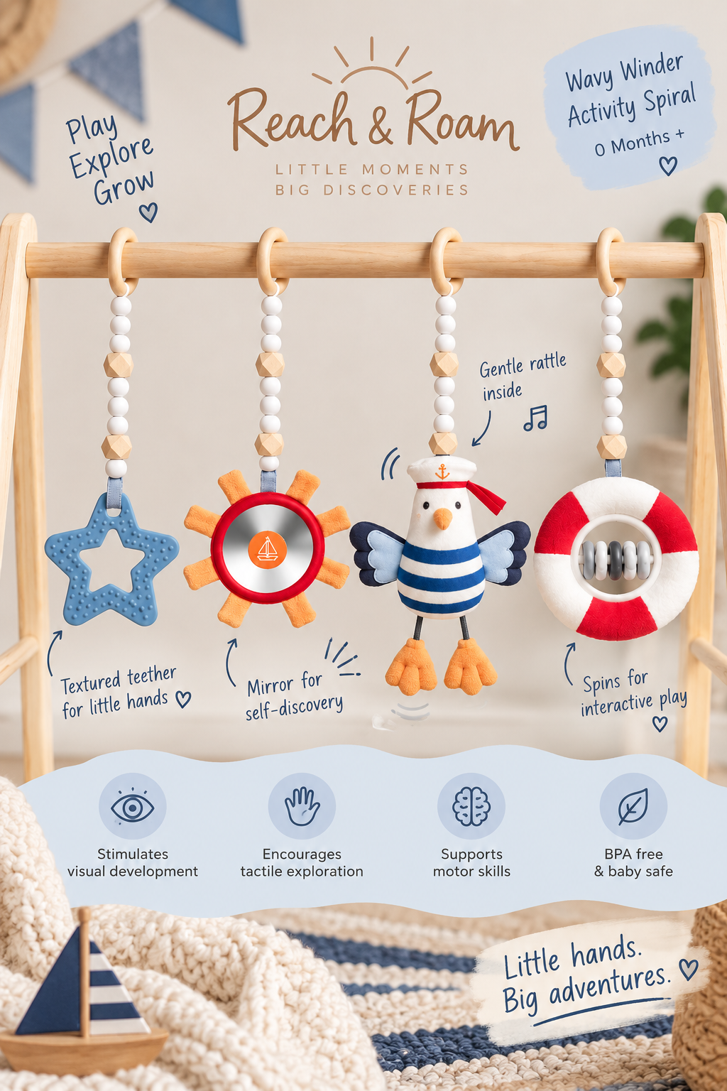 Nautical Sensory Dangle Set | Boys