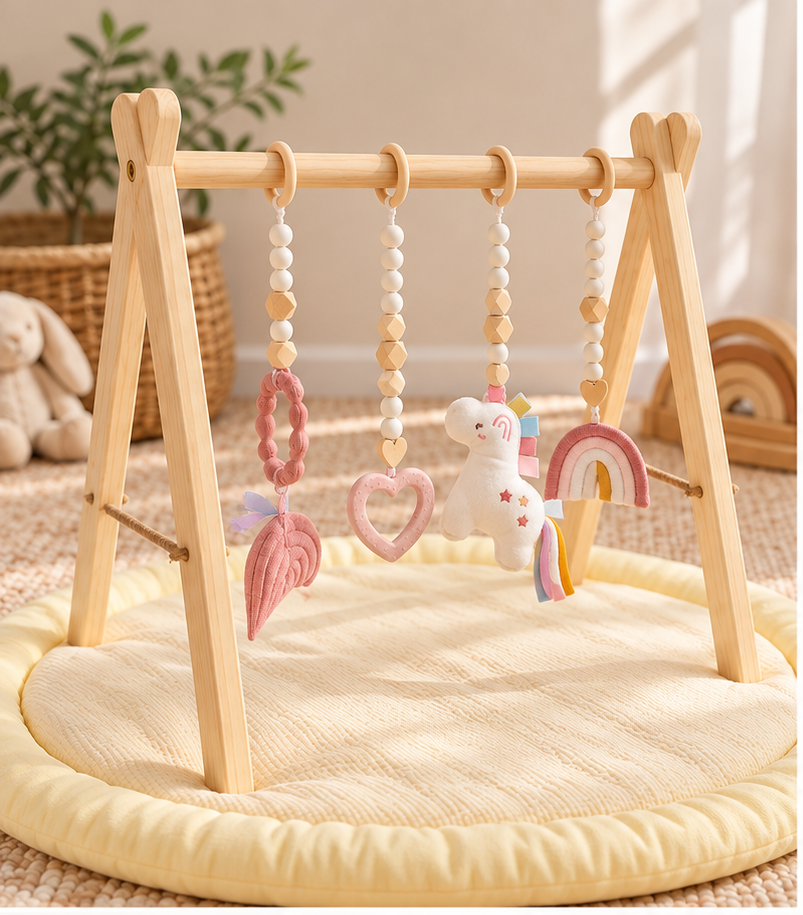 The Little Explorer Play Gym Set – Unicorn & Butter Yellow 🦄🌼